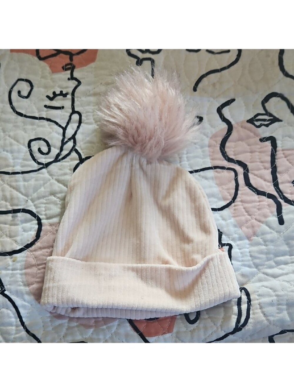 Cozy Pink Kids Beanie with Pom Pom